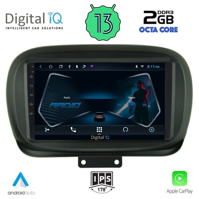 DIGITAL IQ RTC 5134_CPA (9inc) MULTIMEDIA TABLET for FIAT 500Χ mod. 2014&gt;