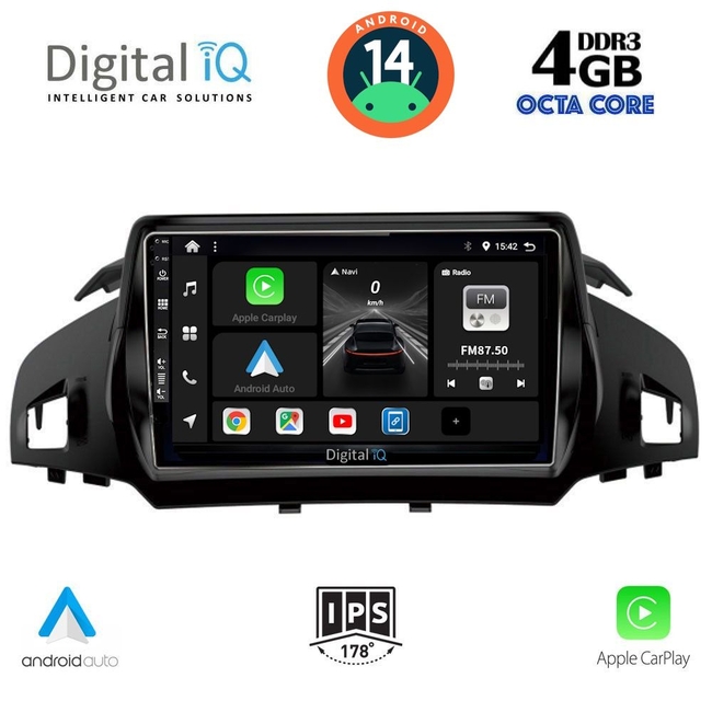 DIGITAL IQ BXF 6160_CPAA (9inc) MULTIMEDIA TABLET for FORD KUGA mod. 2013&gt; – CMAX mod. 2011>