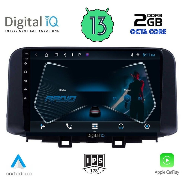 DIGITAL IQ RTC 5237_CPA (10inc) MULTIMEDIA TABLET for HYUNDAI KONA mod. 2017&gt;