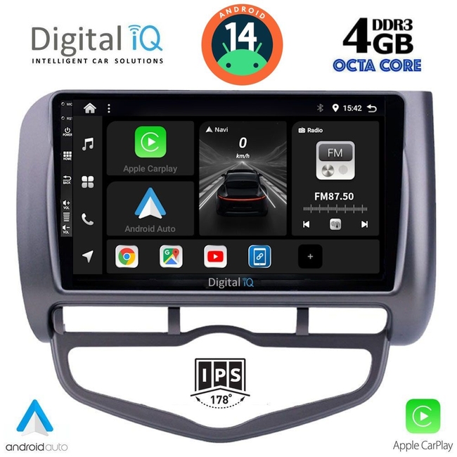 DIGITAL IQ BXF 6210_CPAA CLIMA (9inc) MULTIMEDIA TABLET for HONDA JAZZ mod. 2002-2008