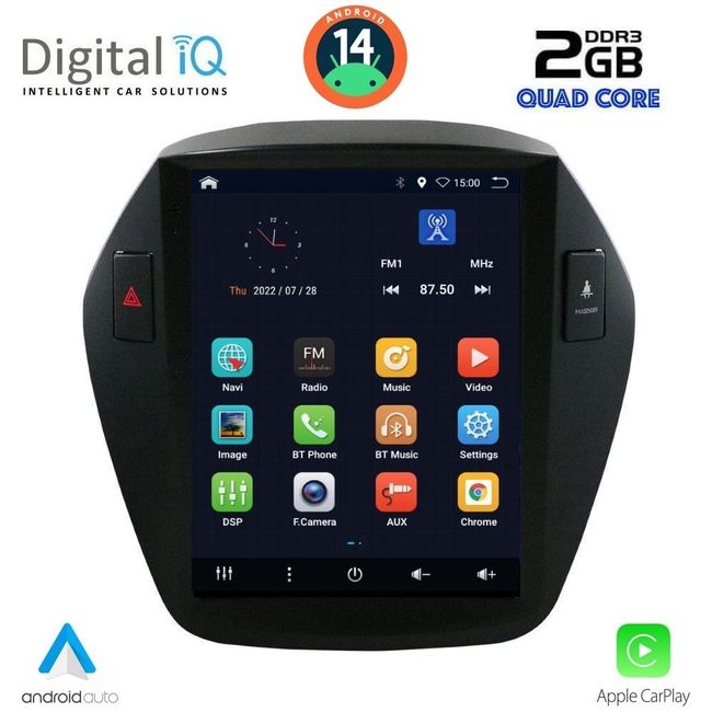 DIGITAL IQ BXC 3896_CPAA TESLA STYLE for HYUNDAI IX35 mod. 2010-2015