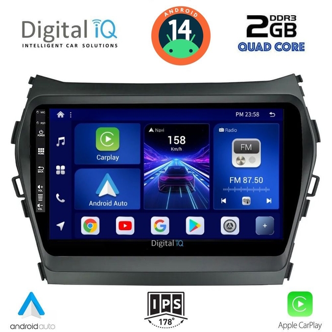 DIGITAL IQ BXC 3238_CPAA (9inc) MULTIMEDIA TABLET for HYUNDAI IX45 mod. 2013-2017
