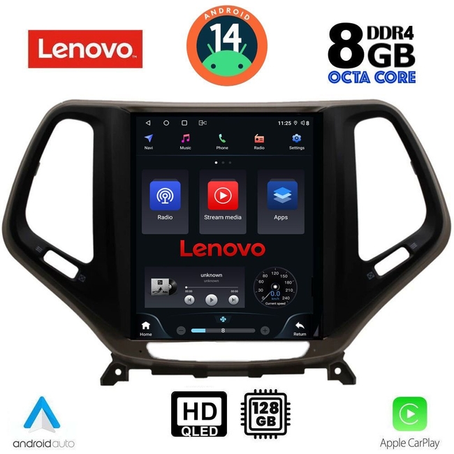 LENOVO SSW 10984_CPA TESLA STYLE for JEEP CHEROKEE mod. 2014&gt;