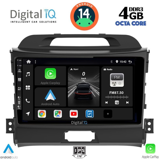 DIGITAL IQ BXF 6325_CPAA (9inc) MULTIMEDIA TABLET for KIA SPORTAGE mod. 2010-2015