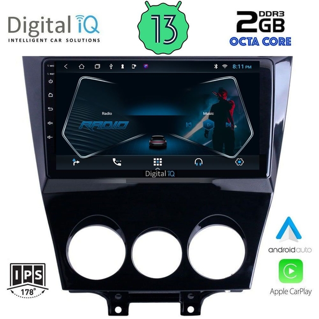 DIGITAL IQ RTC 5395_CPA (9inc) MULTIMEDIA TABLET for MAZDA RX8 mod. 2008&gt;