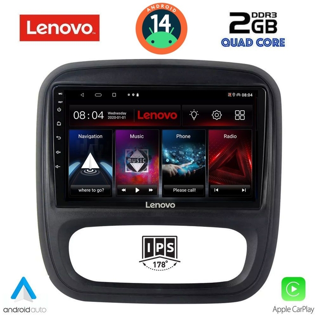 LENOVO LVD 2499_CPA (9inc) MULTIMEDIA TABLET for OPEL VIVARO – RENAULT TRAFIC – FIAT TALENDO – NISSAN NV 300 mod. 2014&gt;