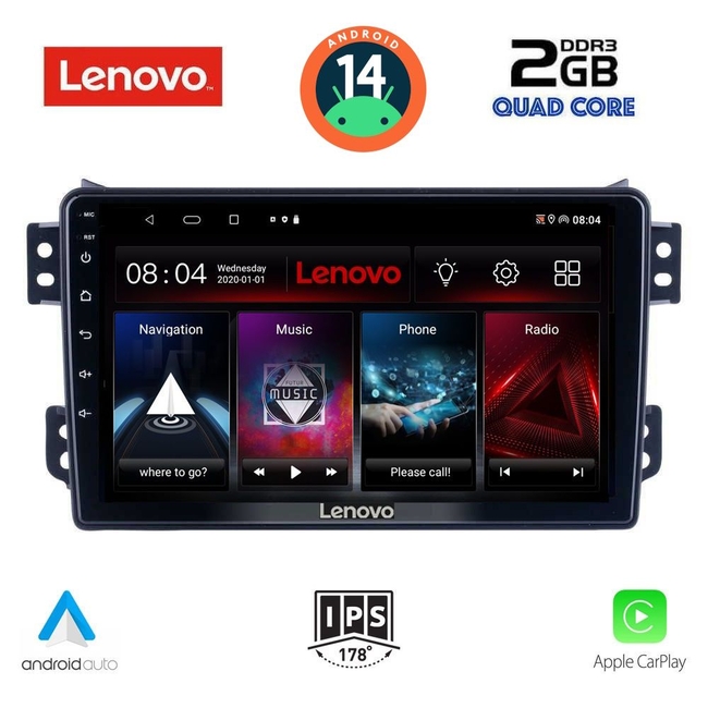 LENOVO LVD 2682_CPA (9inc) MULTIMEDIA TABLET for OPEL AGILA - SUZUKI SPLASH mod. 2008&gt;