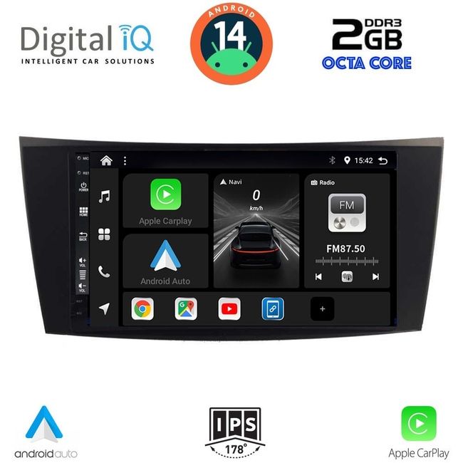 DIGITAL IQ BXF 5407_CPAA (8inc) MULTIMEDIA TABLET for MERCEDES E W211 – CLS mod. 2003-2009