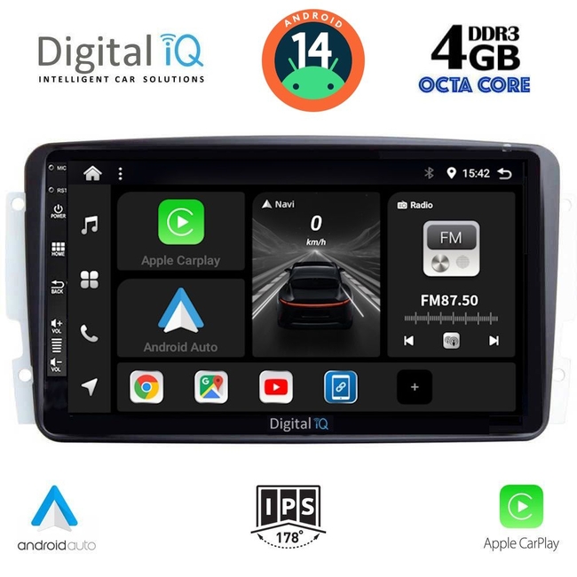 DIGITAL IQ BXF 6401_CPAA (9inc) MULTIMEDIA TABLET for MERCEDES CLK (W209) mod. 2000-2004