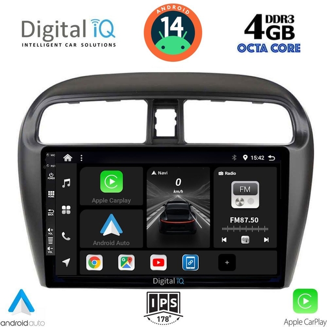 DIGITAL IQ BXF 6448_CPAA (9inc) MULTIMEDIA TABLET for MITSUBISHI SPACESTAR mod. 2013-2020