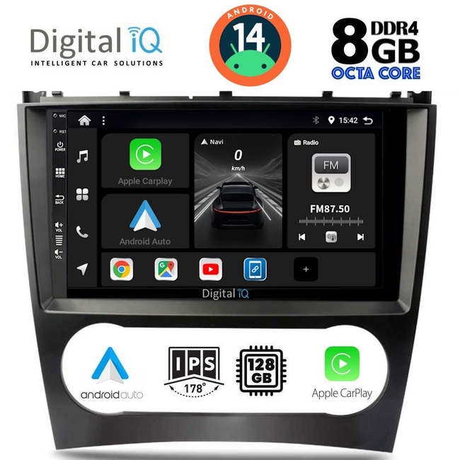DIGITAL IQ BXF 7404_CPAA (9inc) MULTIMEDIA TABLET for MERCEDES C – CLK (W203-209) mod. 2004-2008