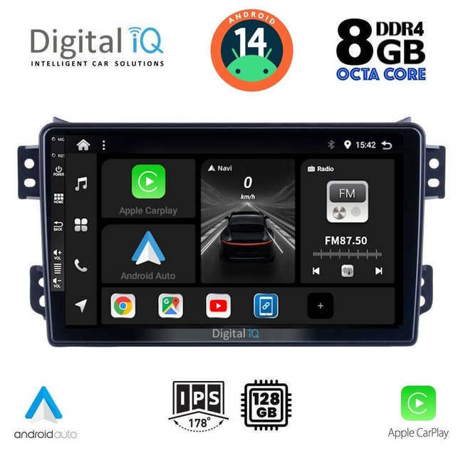 DIGITAL IQ BXF 7682_CPAA (9inc) MULTIMEDIA TABLET for OPEL AGILA - SUZUKI SPLASH mod. 2008&gt;