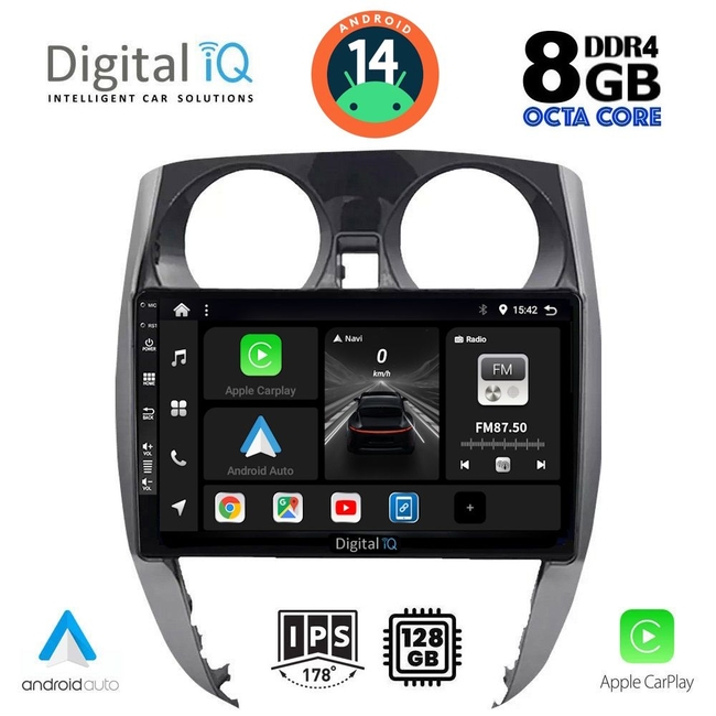 DIGITAL IQ BXF 7464_CPAA (10inc) MULTIMEDIA TABLET for NISSAN NOTE mod. 2012&gt;