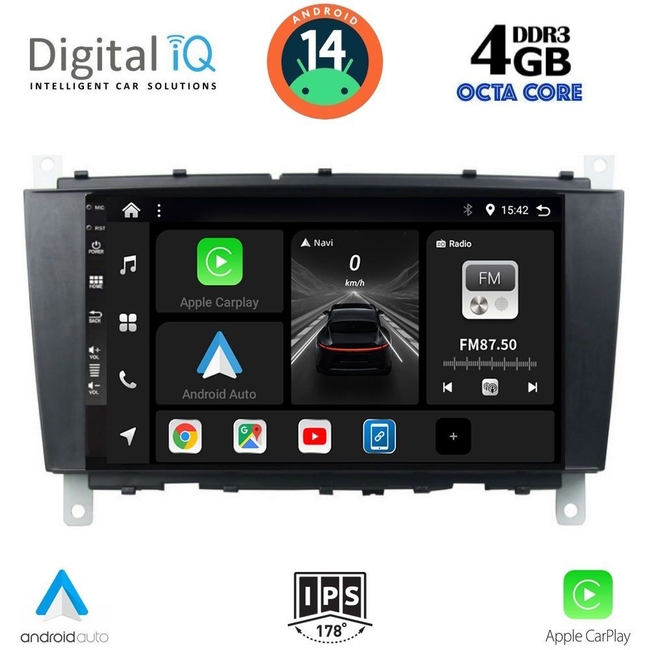 DIGITAL IQ BXF 6403_CPAA (8inc) MULTIMEDIA TABLET for MERCEDES C – CLK (W203-209) mod. 2004-2008