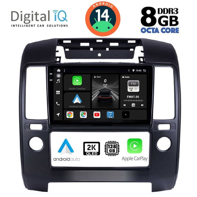 DIGITAL IQ BXF 8454_CPAA A/C (9inc) MULTIMEDIA TABLET for NISSAN NAVARA D40 mod. 2006-2011 με A/C