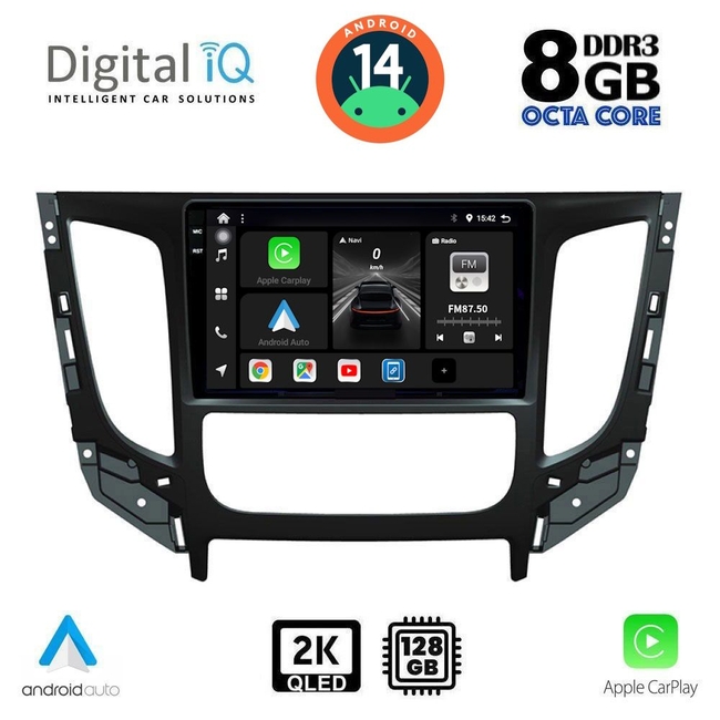 DIGITAL IQ BXF 8437_CPAA CLIMA (9inc) MULTIMEDIA TABLET for MITSUBISHI L200 mod. 2015&gt;