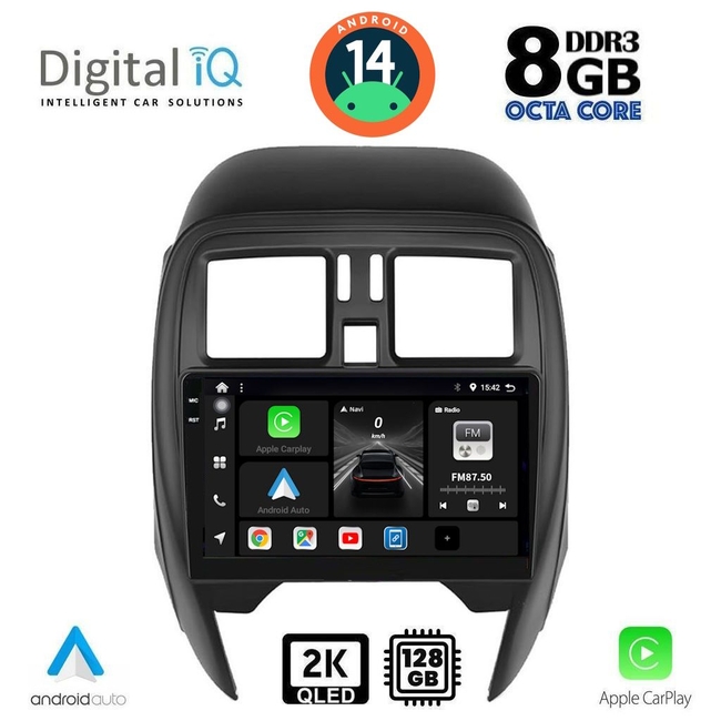 DIGITAL IQ BXF 8451_CPAA (SQUARE) (9inc) MULTIMEDIA TABLET for NISSAN MICRA mod. 2014-2017