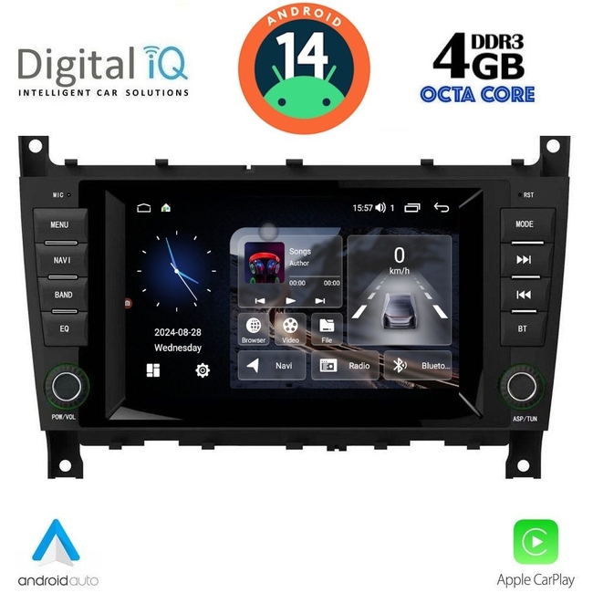 DIGITAL IQ MSG 493_CPA (7” DECK) MULTIMEDIA SYSTEM for MERCEDES C W203 – CLK W209 mod. 2004-2008
