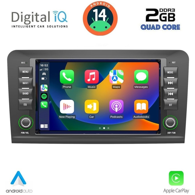 DIGITAL IQ MSD 016_CPA (8" DECK) MULTIMEDIA SYSTEM for MERCEDES ML (W164) – GL (X164) mod. 2005-2012