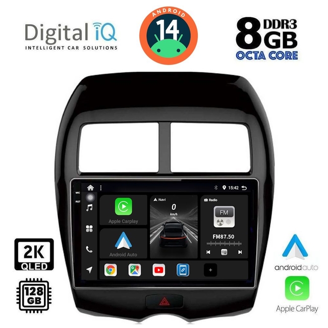 DIGITAL IQ BXF 8430_CPAA (10inc) MULTIMEDIA TABLET for MITSUBISHI ASX mod. 2009&gt; - PEUGEOT 4008 mod. 2012-2018