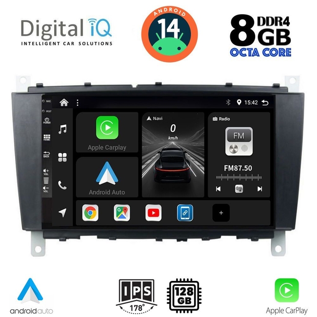 DIGITAL IQ BXF 7403_CPAA (8inc) MULTIMEDIA TABLET for MERCEDES C – CLK (W203-209) mod. 2004-2008