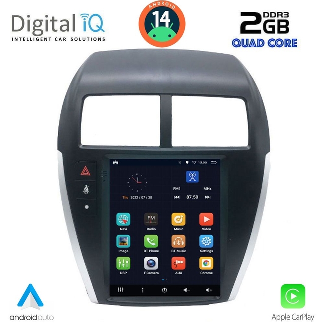 DIGITAL IQ BXC 3952_CPAA TESLA STYLE for MITSUBISHI ASX mod. 2009&gt;