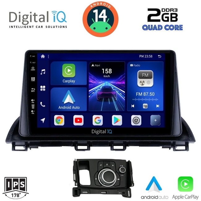 DIGITAL IQ BXC 3386_CPAA (9inc) MULTIMEDIA TABLET for MAZDA CX4 mod. 2014>