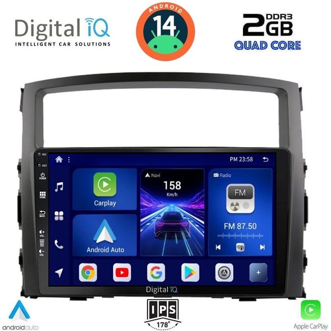 DIGITAL IQ BXC 3446_CPAA (9inc) MULTIMEDIA TABLET for MITSUBISHI PAJERO mod. 2006-2013