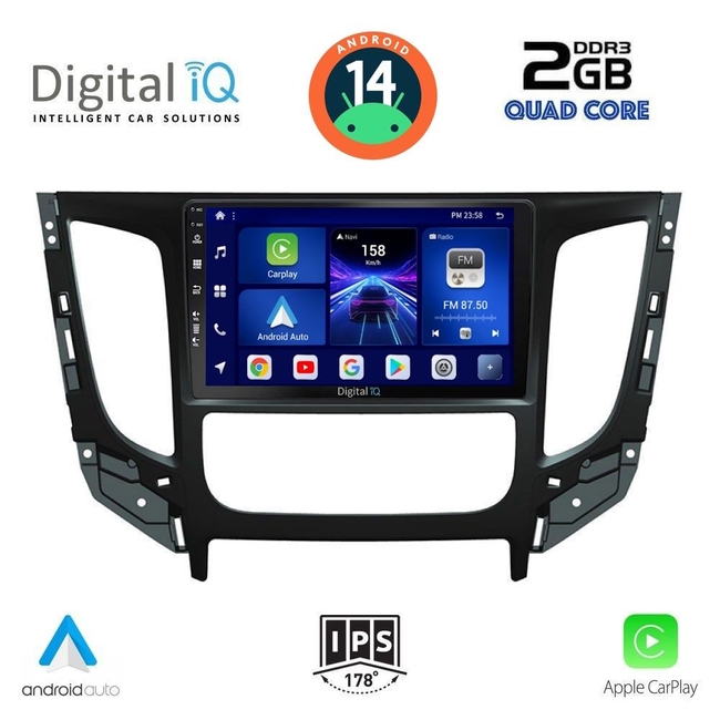 DIGITAL IQ BXC 3437_CPAA CLIMA (9inc) MULTIMEDIA TABLET for MITSUBISHI L200 mod. 2015> με CLIMA