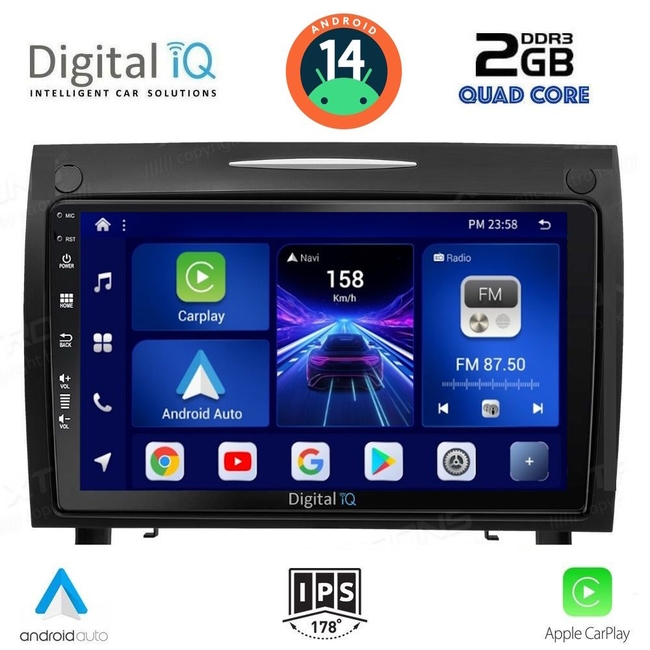 DIGITAL IQ BXC 3419_CPAA (9inc) MULTIMEDIA TABLET for MERCEDES SLK R171 mod. 2004-2010
