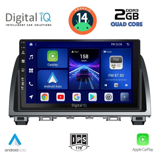 DIGITAL IQ BXC 3378_CPAA (9inc) MULTIMEDIA TABLET for MAZDA 6 mod. 2012-2017