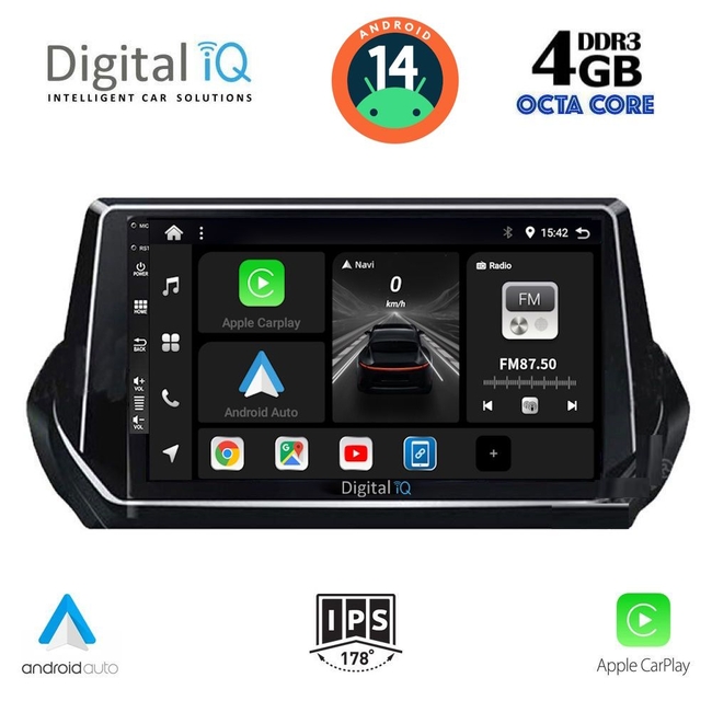 DIGITAL IQ BXF 6509_CPAA (9inc) MULTIMEDIA TABLET for PEUGEOT 208 – 2008 mod. 2021&gt;