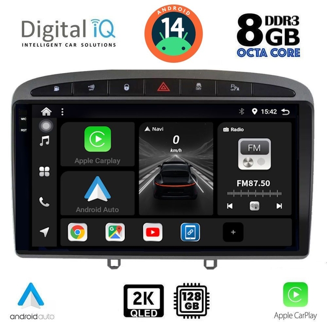DIGITAL IQ BXF 8513_CPAA (9inc) MULTIMEDIA TABLET for PEUGEOT 308 mod.2007-2012 - RCZ mod.2009-2015