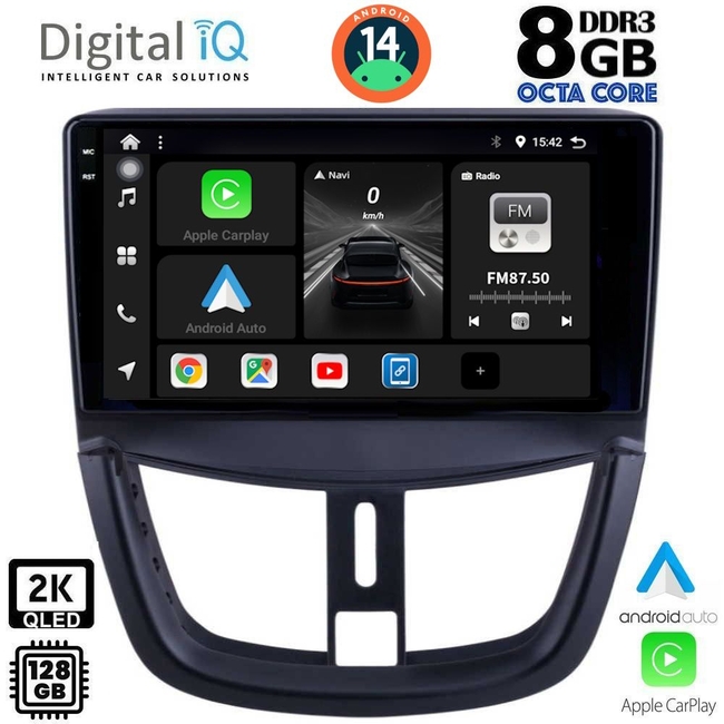 DIGITAL IQ BXF 8507_CPAA (9inc) MULTIMEDIA TABLET for PEUGEOT 207 mod. 2007&gt;