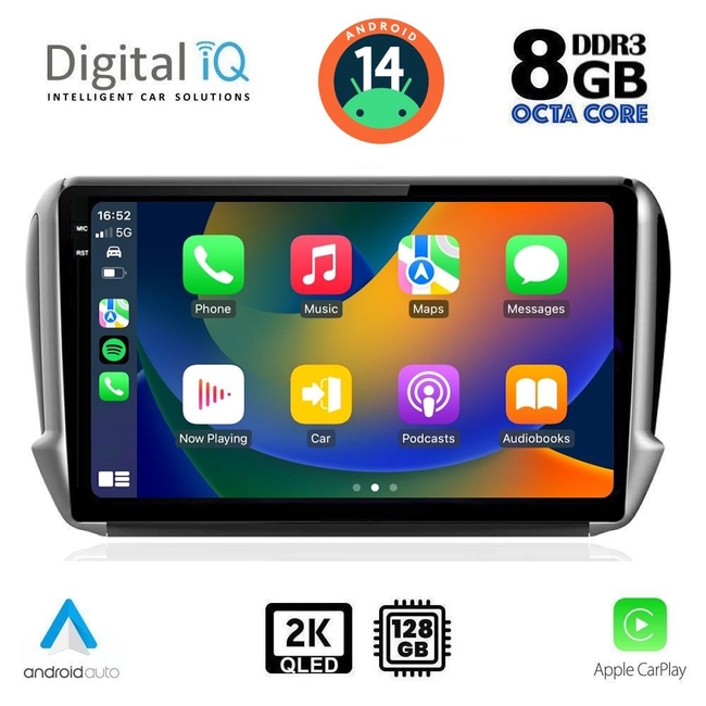 DIGITAL IQ BXF 8508_CPAA (10inc) MULTIMEDIA TABLET for PEUGEOT 208-2008 mod. 2012-2021