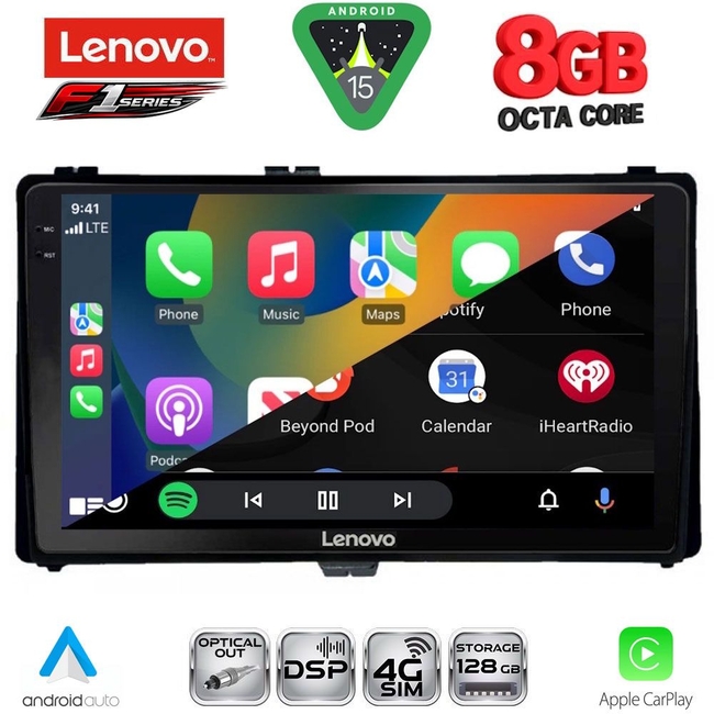 LENOVO SSR 10703_CPA (9inc) MULTIMEDIA TABLET for TOYOTA AURIS mod. 2015-2021 – AYGO X mod. 2022-2026 – COROLLA mod. 2017-2019