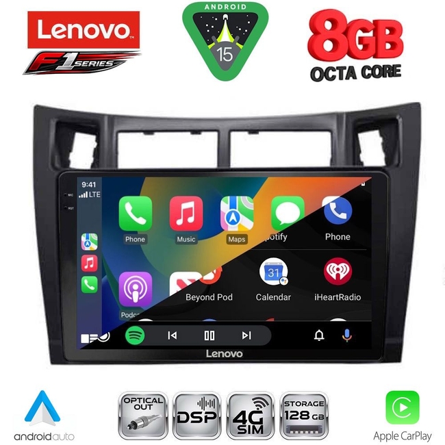 LENOVO SSR 10736BL_CPA (9inc) MULTIMEDIA TABLET for TOYOTA YARIS mod. 2006-2011 (BLACK)