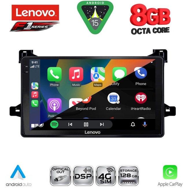 LENOVO SSR 10727_CPA (9inc) MULTIMEDIA TABLET for TOYOTA PRIUS mod. 2016-2020