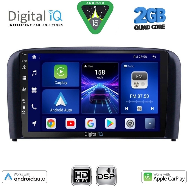 DIGITAL IQ BXC 3786_CPAA (9inc) MULTIMEDIA TABLET for VOLVO S80 mod. 1998-2006
