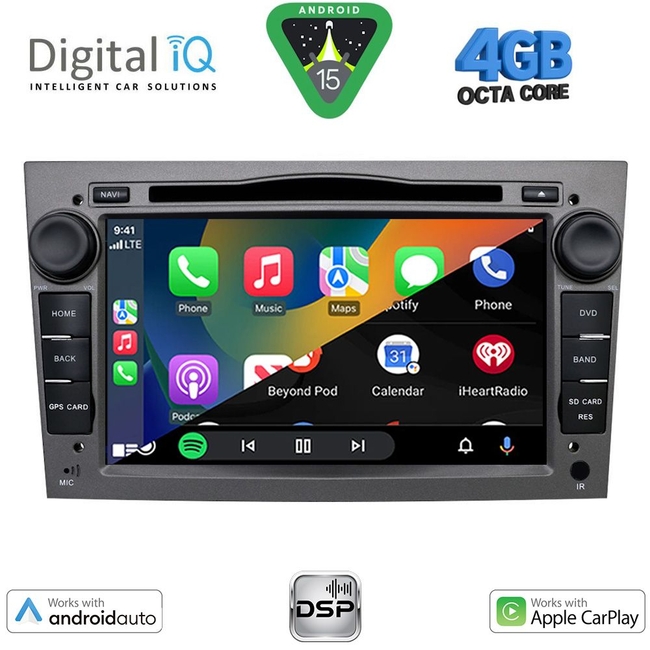 DIGITAL IQ BXF 619GR_CPAA (7" DVD) MULTIMEDIA SYSTEM for OPEL ALL mod. 2004-2012 (GREY)