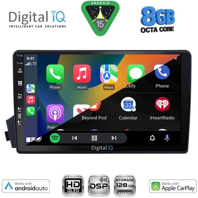 DIGITAL IQ BXF 7650_CPAA (9inc) MULTIMEDIA TABLET for SSANGYONG ACTYON - KYRON mod. 2006-2015