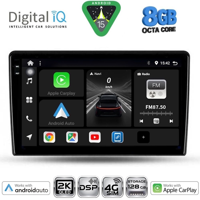 DIGITAL IQ BXF 11656_CPAA (9inc) MULTIMEDIA TABLET for SSANGYONG REXTON mod. 2002-2006
