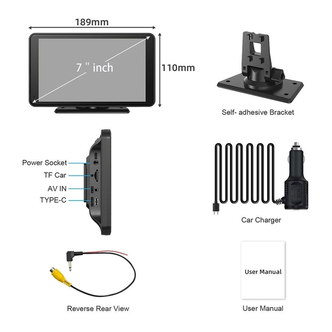 DIGITAL IQ PNA 7000_CPA (7inc) (PORTABLE MULTIMEDIA CARPLAY & ANDROID AUTO)