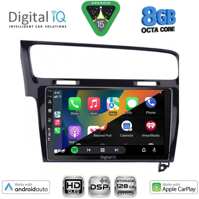 DIGITAL IQ BXF 7747BL_CPAA (10inc) MULTIMEDIA TABLET for VW GOLF 7 mod. 2013-2020