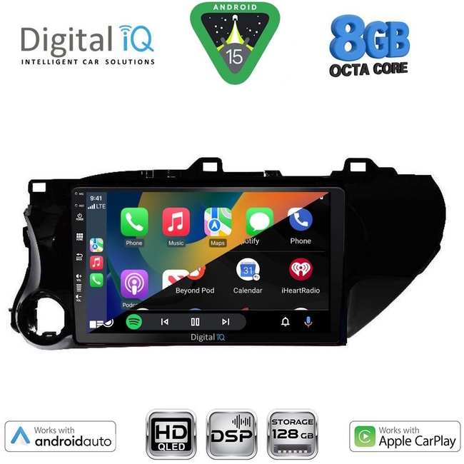 DIGITAL IQ BXF 7721_CPAA (10inc) MULTIMEDIA TABLET for TOYOTA HILUX mod. 2017-2026
