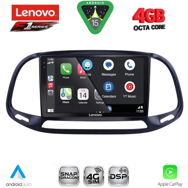 LENOVO SSQ 9138_CPA (9inc) MULTIMEDIA TABLET for FIAT DOBLO – OPEL COMBO mod. 2015-2018