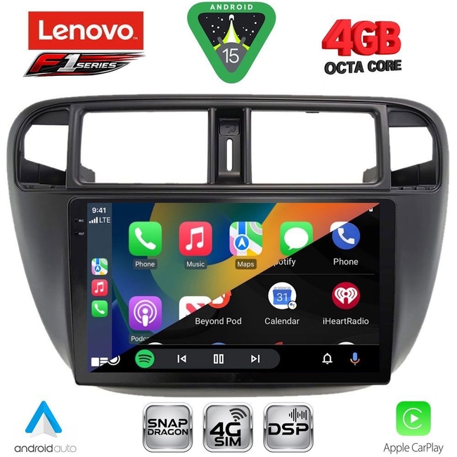 LENOVO SSQ 9186_CPA A/C (9inc) MULTIMEDIA TABLET for HONDA CIVIC mod. 1995-2001