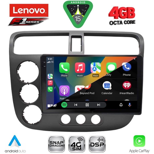 LENOVO SSQ 9187_CPA (9inc) MULTIMEDIA TABLET for HONDA CIVIC 4D mod. 2001-2006
