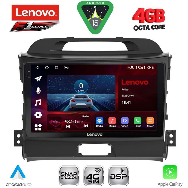LENOVO SSQ 9325_CPA (9inc) MULTIMEDIA TABLET for KIA SPORTAGE mod. 2010-2015