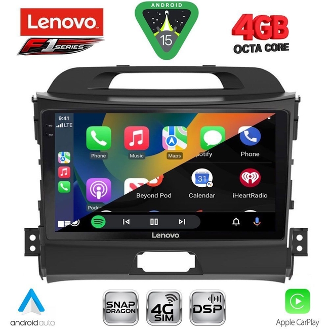 LENOVO SSQ 9325_CPA (9inc) MULTIMEDIA TABLET for KIA SPORTAGE mod. 2010-2015